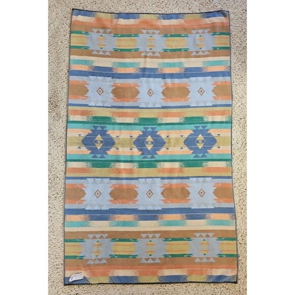 Vintage Royal Terry Beach Towel Southwestern Geometric Desert Pastels Pool Swim - Picture 9 of 16